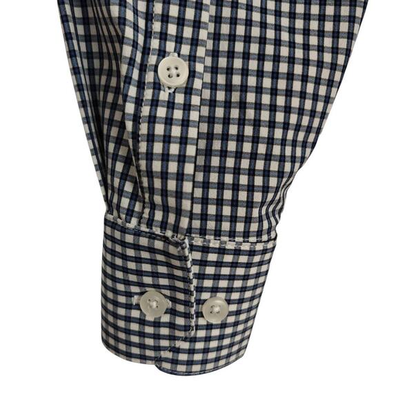 Mizzen+Main Leeward Performance Trim Fit Button Down Shirt Size Large Blue Check - Picture 5 of 7